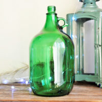 Gąsior 5-litrowy w kolorze butelkowej zieleni ozdobny